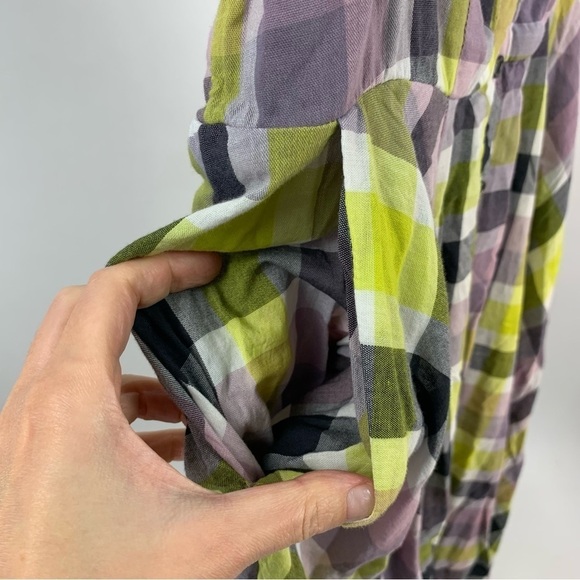 TORRID Multi Plaid Challis Button Front Midi Dress 1X - Picture 6 of 10